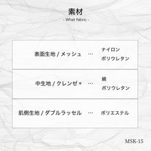 画像をギャラリービューアに読み込む, MSK-15 クレンゼマスクMR<通気性>【メッシュ+クレンゼ+ダブルラッセル】S/M