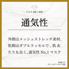 画像をギャラリービューアに読み込む, MSK-15 クレンゼマスクMR<通気性>【メッシュ+クレンゼ+ダブルラッセル】S/M